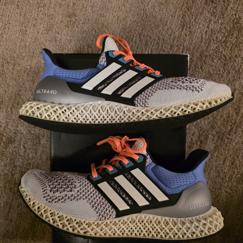 Adidas Ultra 4D Sneakers with Orange Laces